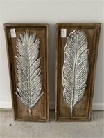 2PC WOOD WALL DECO