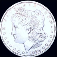 1893 Morgan Silver Dollar ABOUT UNCIRCULATED