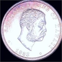 1883 Kingdom Of Hawaii Silver Quarter UNCIRCULATED