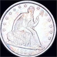 1850 Seated Half Dollar CLOSELY UNCIRCULATED