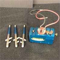 RC miniature brush grinder and spray guns