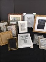 12 picture frames various sizes and styles