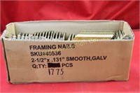 Galvanized Framing Nails 2 1/2" x .130 Smooth