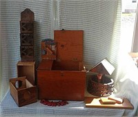 Wooden home decor - wooden drawers, wishing well,