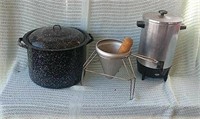 Large cooking pot, electric coffee pot, metal