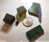 Jade & Synthetic Amber Colored Specimens Bundle