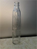 Shell 1 Qt. Tall Embossed Clear Glass Motor Oil