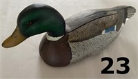 WOOD CARVED WORKING DUCK DECOY