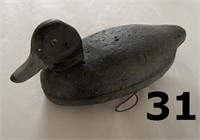 PRIMITIVE WOOD CARVED WORKING DECOY