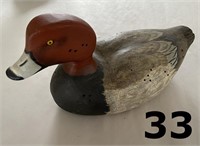WOOD CARVED WORKING DECOY