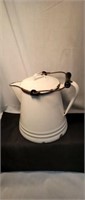 Vintage enamelled white coffee pot