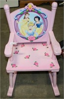 PRINCESS DECORATED CHILD'S WOODEN ROCKING CHAIR