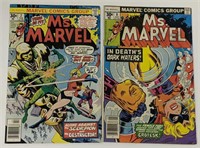 Lot of 2 Vintage Ms. Marvel Comics No.'s 2 & 8