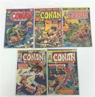 Lot of 5 Vintage Conan The Barbarian Comic Books