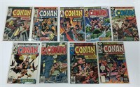 Lot of 9 Vintage Conan The Barbarian Comic Books