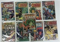 Lot of 9 Vintage Conan The Barbarian Comic Books