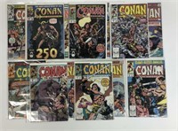 Lot of 13 Vintage Conan The Barbarian Comic Books