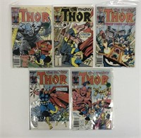 Lot of 5 Vintage The Mighty Thor Comic Books