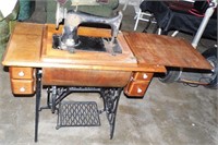 Singer Treadle Sewing Machine & Cabinet