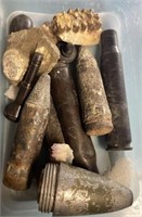 Antique Bullets & Petrified Teeth Specimens
