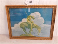 Antique Indian Horse Print End of Trail by Frasier