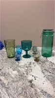 Seven Piece Vintage Glass Set