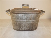 Antique Tin Boiler Washtub
