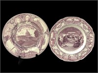 Collectible Colonial Transfer Art Plates