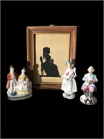 Made in Occupied Japan Figures and Framed Wall Art