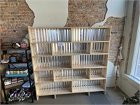 Wood Bookcase with Galvanized Back