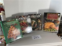 2 Cooking Light & 2 Christmas Cook Books
