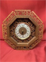 Handcrafted wooden wall clock - beautiful!