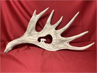 Carved moose antler