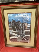 Western matted and framed art- limited edition