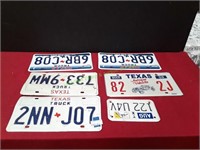 (6) Vintage License Plates