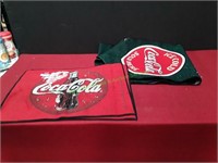 Vintage Coca-Cola Table Runner W/ 2 Placemats