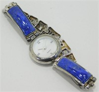 Sterling Silver Watch with Mother-of-Pearl Dial