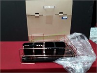 2-Tier Copper Stainless Steel Dish Rack