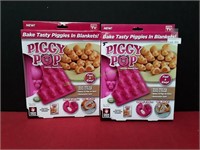 (2) Piggy Pop Silicone Baking Pan