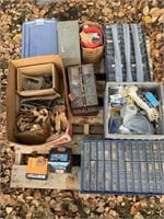 Tool bins loaded bolts, screws, fasteners