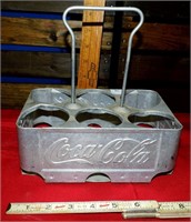 Vintage Aluminum Coca Cola Bottle Caddy