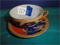 Tea Cup and Saucer Set "Hand Painted in Japan"
