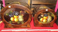 2 Nesting Decorative Fruit Boxes
