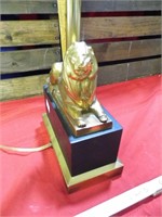 Solid Brass Lion Lamp