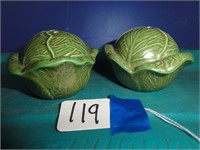 Cabbage Head Salt and Pepper Shakers