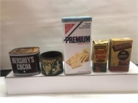 Vintage advertising tin and box lot Nabisco