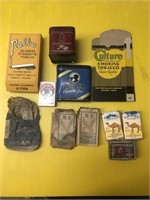 Vintage lot of advertising  Tobacco tins boxes