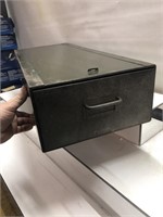 Vintage metal industrial single drawer cabinet