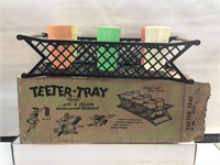 Vintage mid century theater tray plastic tray