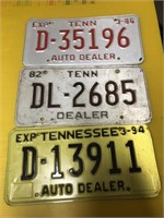 Finish Lot of three 1980s and 1990s Tennessee